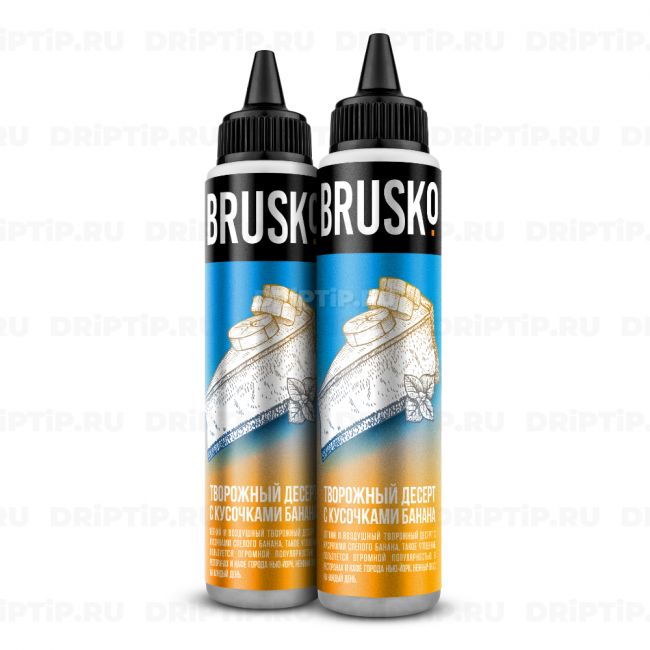 Жидкость Brusko - Творожный десерт с кусочками банана Жидкость Brusko - Творожный десерт с кусочками банана