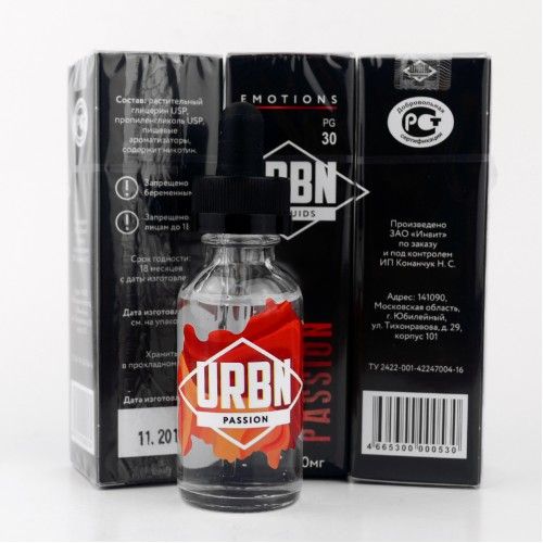 URBN EMOTIONS Passion 0mg, 30ml