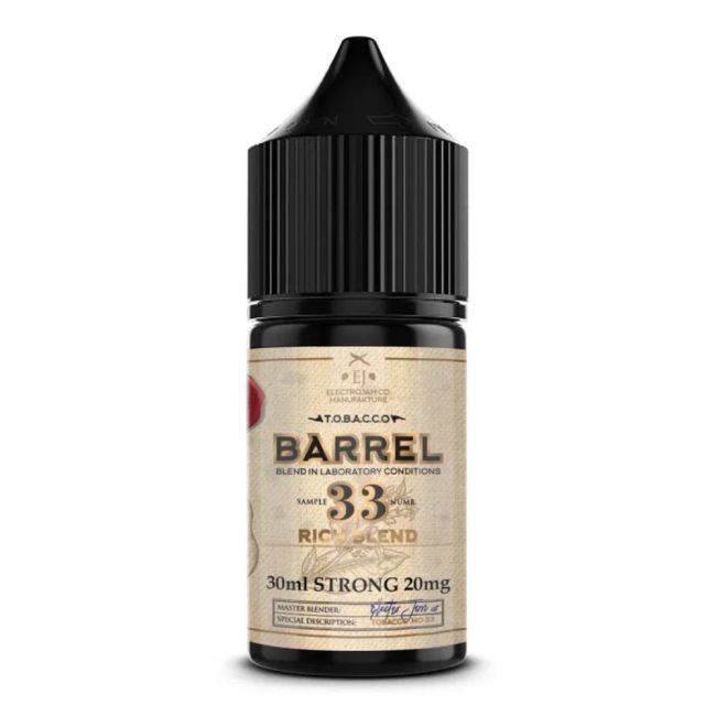 Жидкость ElectroJam Tobacco Barrel Salt - Rich Blend 33 Жидкость ElectroJam Tobacco Barrel Salt - Rich Blend 33