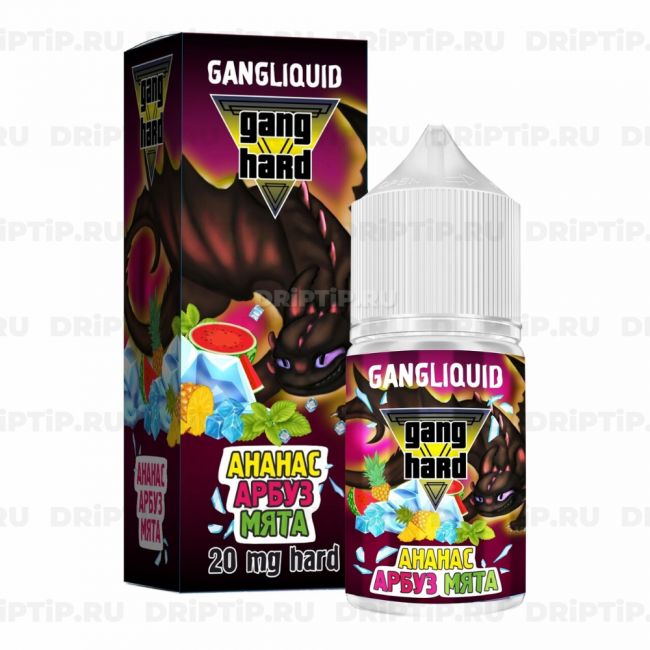 Жидкость Gang Hard Salt - Ананас Арбуз Мята Жидкость Gang Hard Salt - Ананас Арбуз Мята