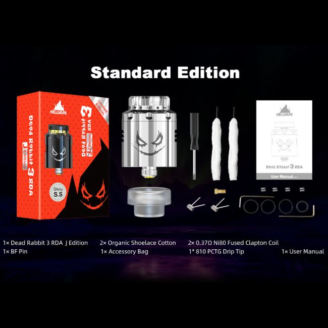 Hellvape Dead Rabbit 3 RDA J Edition Hellvape Dead Rabbit 3 RDA J Edition
