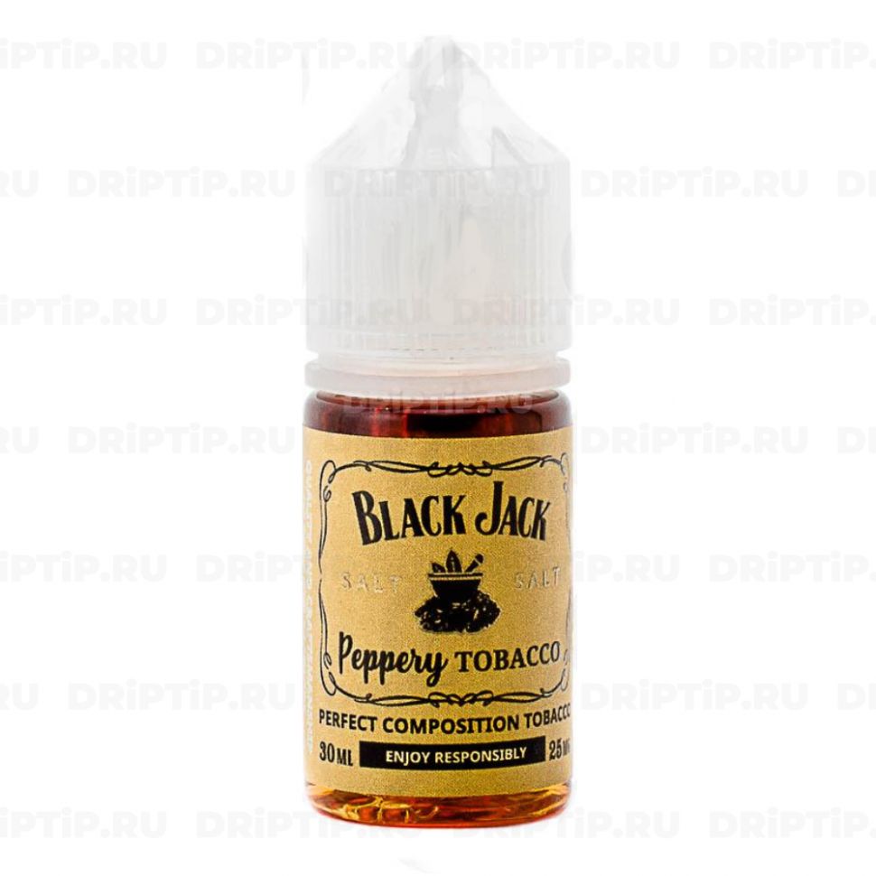 Жидкость Black Jack Salt - Peppery Tobacco