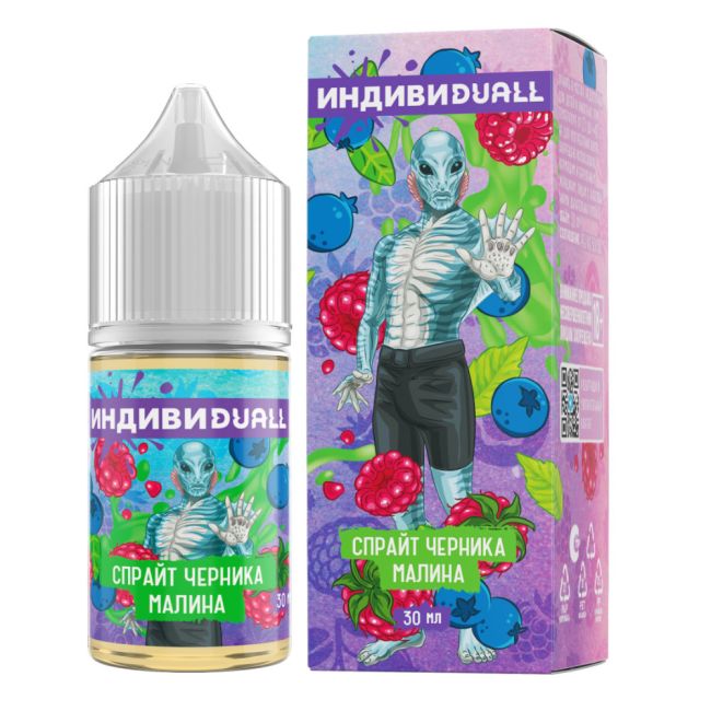 Жидкость ИндивиDUALL Salt - Спрайт Черника Малина Жидкость ИндивиDUALL Salt - Спрайт Черника Малина