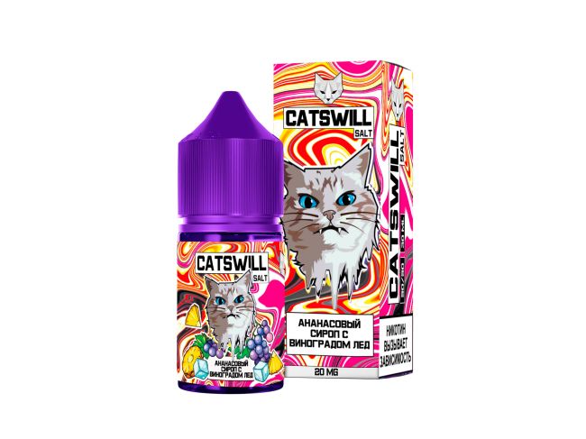 Жидкость Catswill Salt - Ананасовый Сироп с Виноградом Жидкость Catswill Salt - Ананасовый Сироп с Виноградом