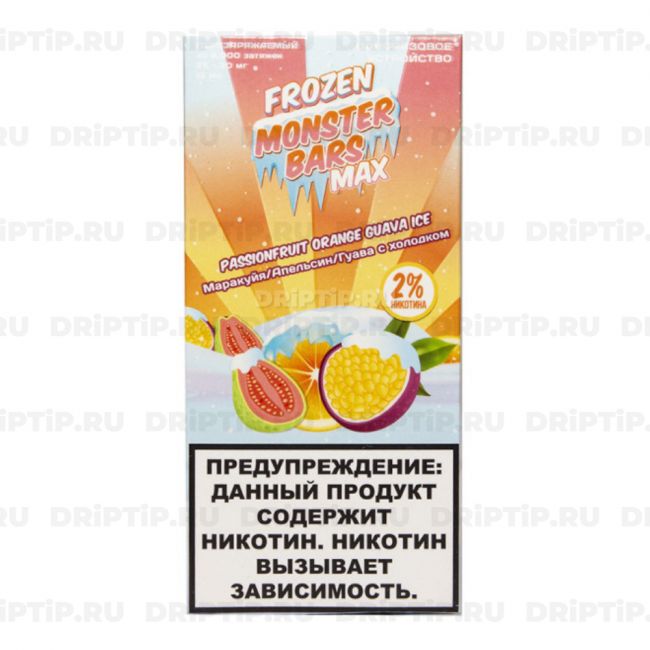 Monster Bars Max 6000 - Passionfruit Orange Guava Ice Monster Bars Max 6000 - Passionfruit Orange Guava Ice