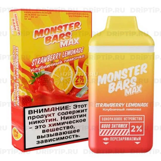 Monster Bars Max 6000 - Strawberry Lemonade