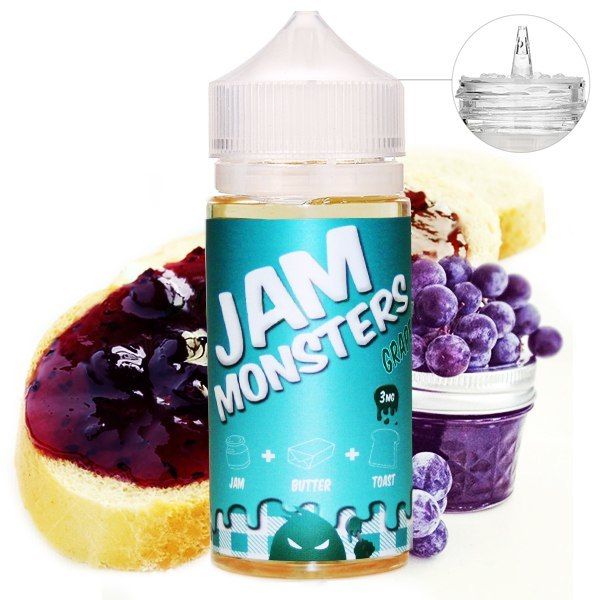 Jam Monsters Grape Jam Клон 3 mg, 120 ml Jam Monsters Grape Jam Клон 3 mg, 120 ml