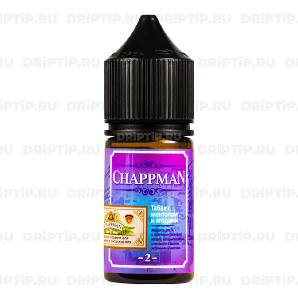 Жидкость Chappman Salt - Табак с ментолом и ягодами