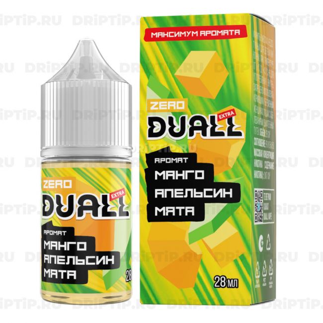 Жидкость Duall Extra Zero - Манго апельсин и мята Жидкость Duall Extra Zero - Манго апельсин и мята