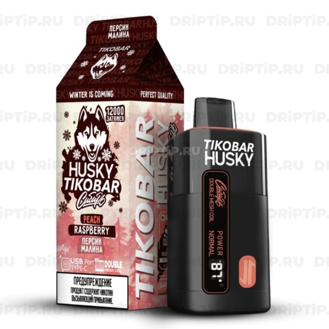 Husky Tikobar 12000 - Peach Raspberry Husky Tikobar 12000 - Peach Raspberry