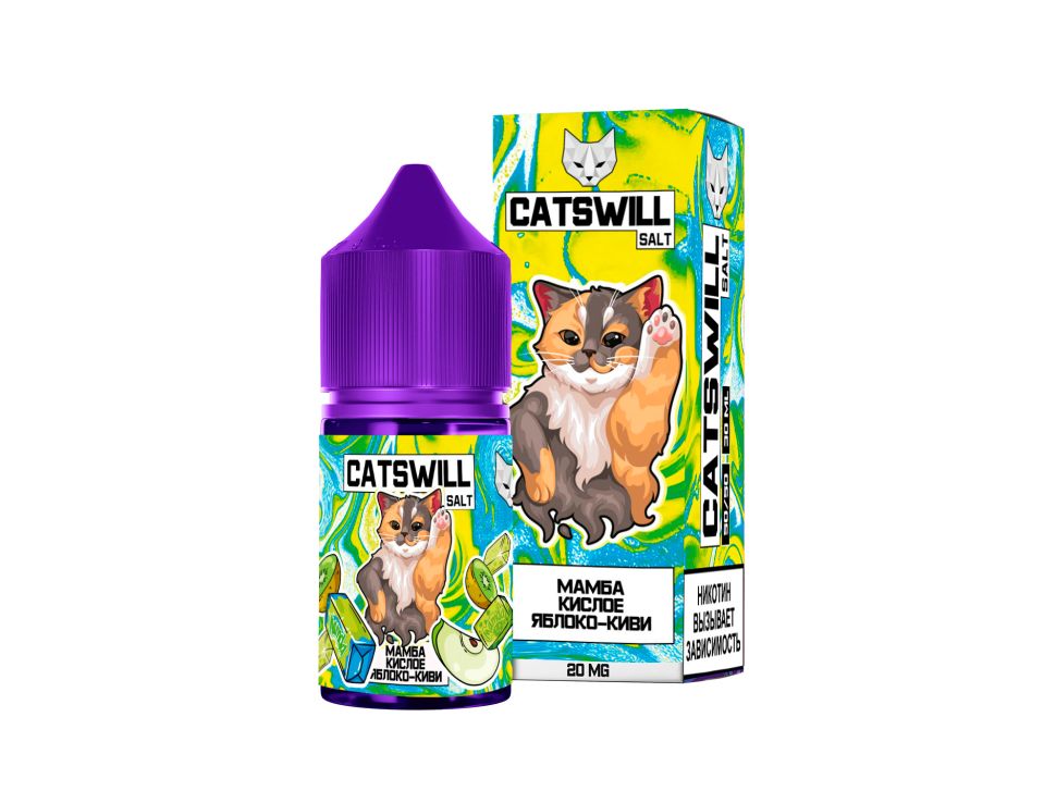 Жидкость Catswill Salt - Мамба Кислое Яблоко-Киви