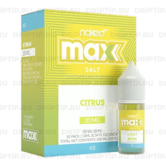 Жидкость Naked 100 Max Salt - Ice Citrus Жидкость Naked 100 Max Salt - Ice Citrus