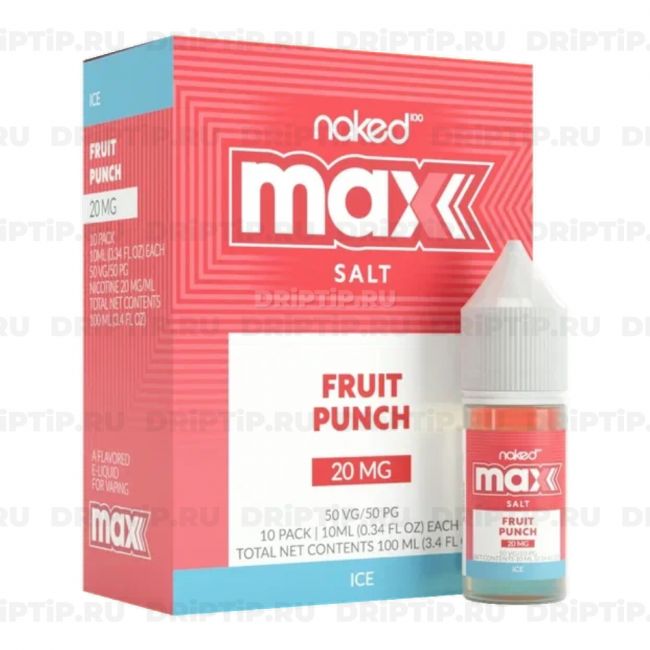 Жидкость Naked 100 Max Salt - Ice Fruit Punch Жидкость Naked 100 Max Salt - Ice Fruit Punch