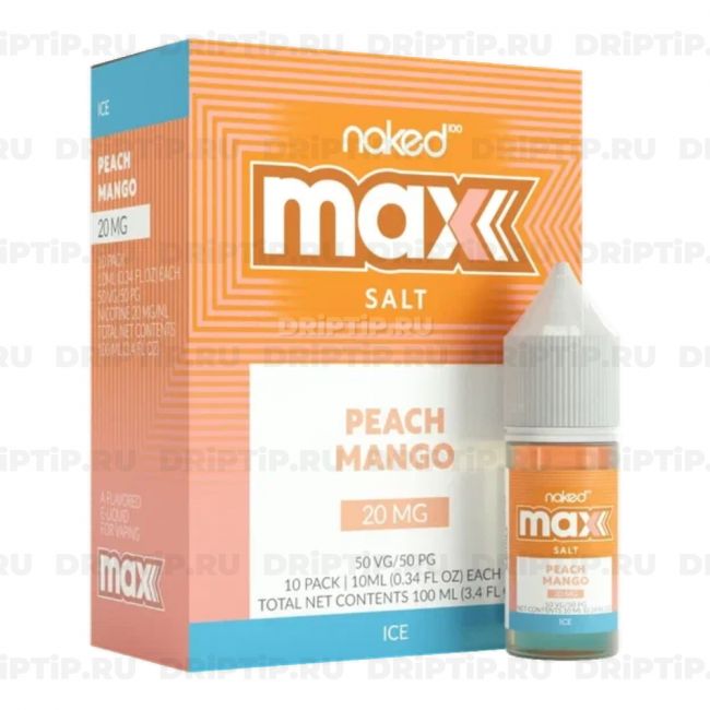 Жидкость Naked 100 Max Salt - Ice Peach Mango Жидкость Naked 100 Max Salt - Ice Peach Mango