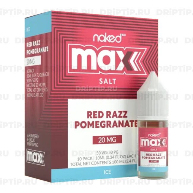 Жидкость Naked 100 Max Salt - Ice Red Razz Pomegranate Жидкость Naked 100 Max Salt - Ice Red Razz Pomegranate