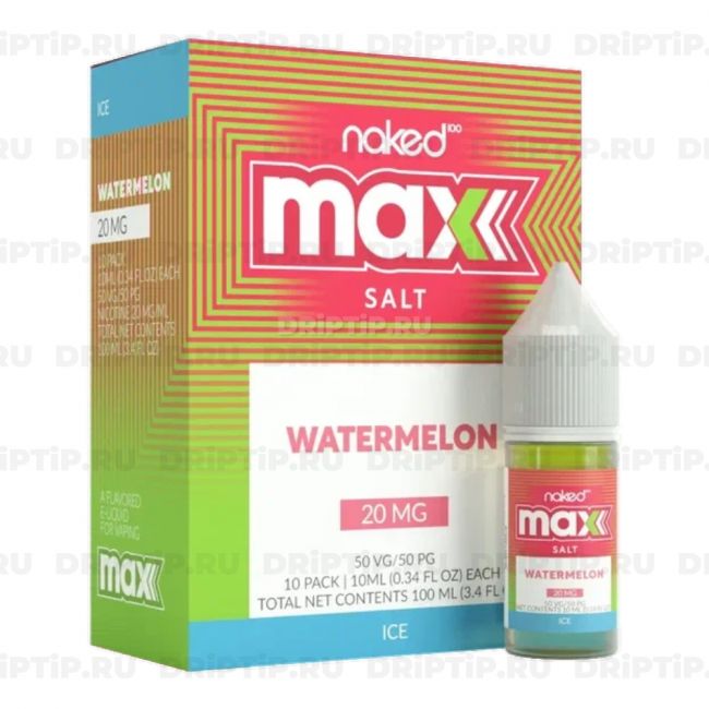 Жидкость Naked 100 Max Salt - Ice Watermelon Жидкость Naked 100 Max Salt - Ice Watermelon