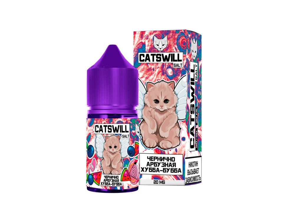 Жидкость Catswill Salt - Чернично-Арбузная Хубба-Бубба