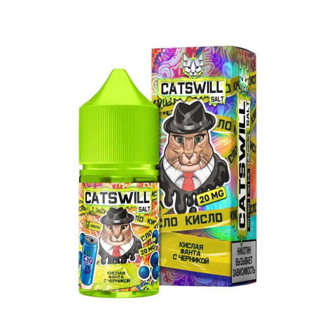 Жидкость Catswill Sour Salt - Кислая Фанта с Черникой Жидкость Catswill Sour Salt - Кислая Фанта с Черникой