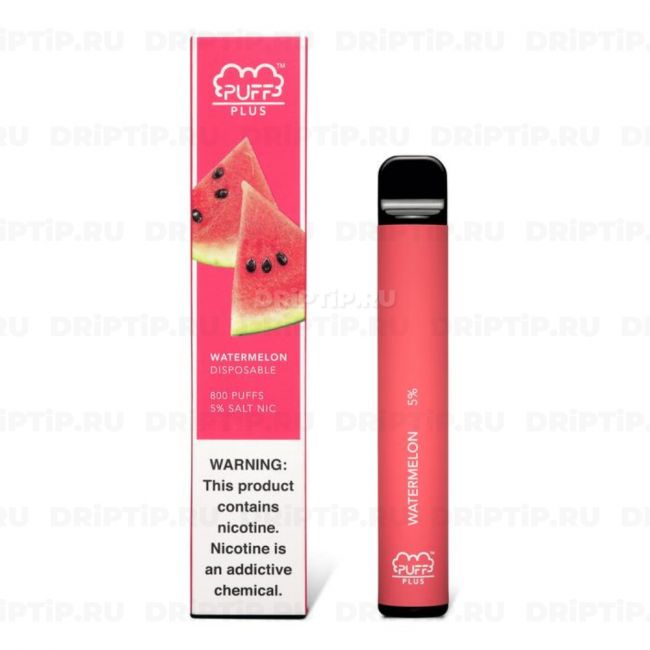 Одноразовая электронная сигарета Puff Bar Plus - Арбуз с холодком Одноразовая электронная сигарета Puff Bar Plus - Арбуз с холодком