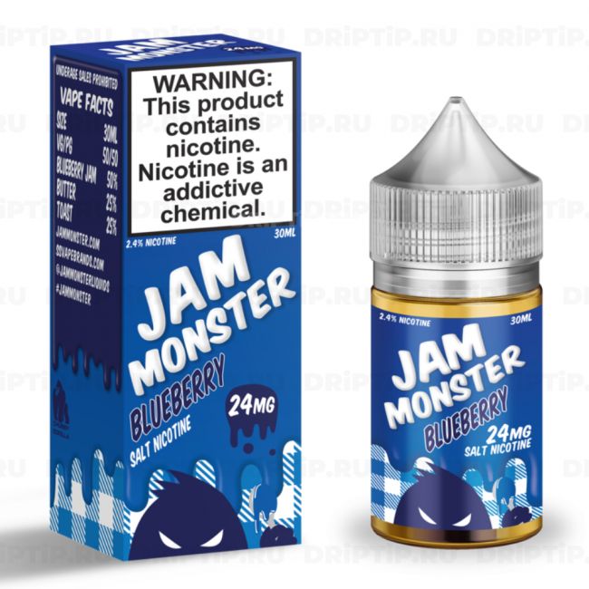 Жидкость Jam Monster Salt - Blueberry Жидкость Jam Monster Salt - Blueberry