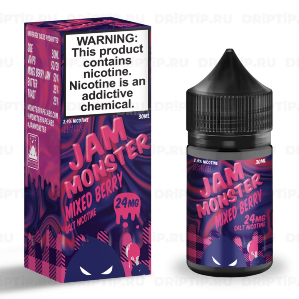 Жидкость Jam Monster Salt - Mixed Berry