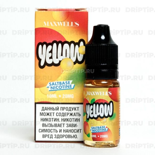 Жидкость Maxwells Salt - Yellow 10ml Жидкость Maxwells Salt - Yellow 10ml