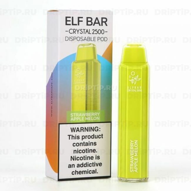 Elf Bar Crystal 2500 - Strawberry Apple Melon Elf Bar Crystal 2500 - Strawberry Apple Melon